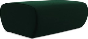 Poggiapiedi verde con rivestimento in velluto Kapua – Makamii