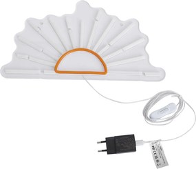 Lampada da parete al neon Sunset, bianco caldo e arancione, LED inclusi