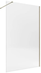 Box doccia walk-in Single, vetro 8 mm, H 200 cm, profilo dorato