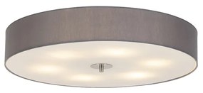 Lampada da soffitto rustica grigia 70 cm - Drum