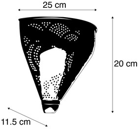 Lampada da parete orientale oro - Zayn