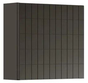 Pensile bagno Pixel laccato opaco grigio carbone, 1 anta apertura da destra e sinistra P 17 x L 40 x H 40 cm