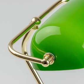 Brilagi - Lampada da scrivania BANK OFFICE 1xE27/60W/230V nero/oro/verde