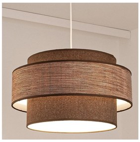 Lampadario a sospensione con filo GRACE 1xE27/60W/230V diametro 40 cm marrone/beige
