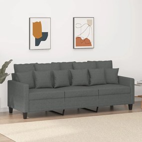 Divano A 3 Posti Grigio Chiaro 180 Cm İn Tessuto /