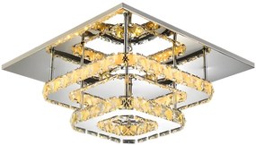 Lampada Da Soffitto Cristallo Plafoniere LED 24W Quadrato APP409-C
