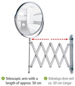 Specchio per make-up con ingrandimento (3x) ø 17 cm Exclusive – Wenko