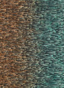 Clarke & Clarke Tapete Ombre - Teal/ Spice