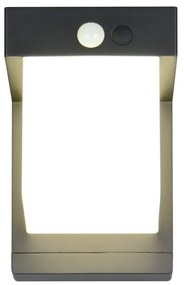 Illuminazione esterna LED con alimentazione a pannelli solari con sensore di movimento da parete (altezza totale 14 cm) Colombo – Trio