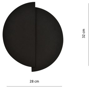 Applique da Parete in Acciaio FORM 9 Nero 2xG9