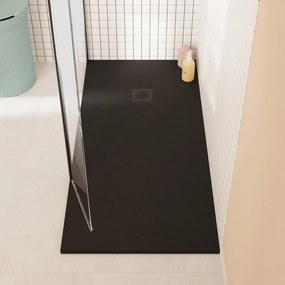 Piatto doccia SENSEA in composito minerale di resina gelificata nero L 80 x L 170 x H 3.5 cm