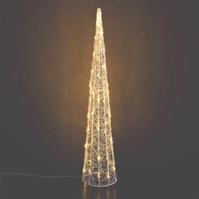 Albero di Natale trasparente 100 cm con LED IP44 - Coni