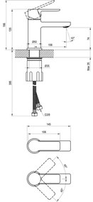 Ravak X070482 - Miscelatore per lavabo SOLAR 13,5 cm cromo lucido