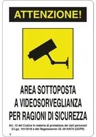 CARTELLO 'VIDEOSORVEGLIANZA' cm 20 x 30 IST SRL 10 PZ