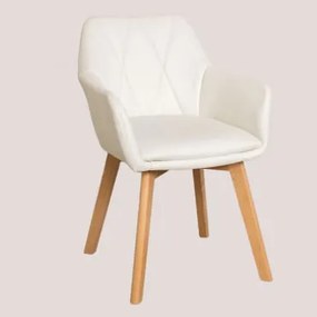 Confezione da 2 sedie da pranzo imbottite Marh Style Bianco - Sklum