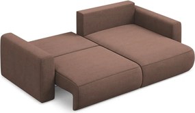 Divano angolare rosa allungabile/con contenitore (con penisola a destra/con chaise lounge) Kapua – Makamii