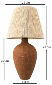 Lampada da tavolo 1xE27/40W/230V marrone/color crema