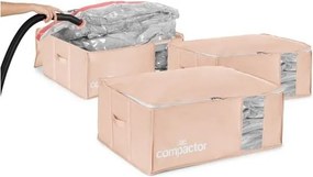 Set di organizer per vestiti sottovuoto in plastica 3 pz 65x45x27 cm Pink Edition - Compactor