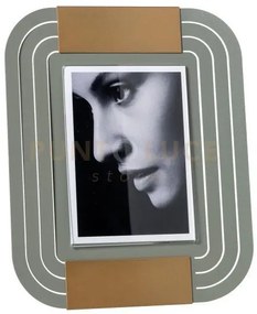 Portafoto di design tudor grande giada,oro laccato