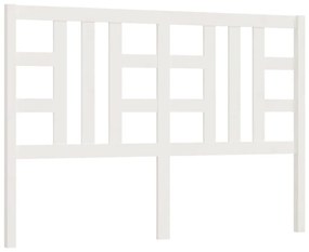 Testiera per letto bianca 156x4x100 cm legno massello di pino