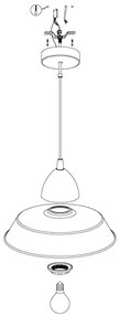 Eglo 49243 - Lampadario AUCKLAND 1xE27/60W/230V