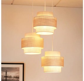 Brilagi - Lampadario a sospensione con filo DOVER SPACE 3xE27/15W/230V grigio/color crema