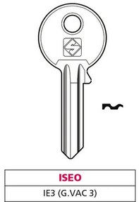 20pz chiave ottone ie3 (g. vac 3) iseo vit47579