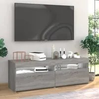 Mobili TV con Luci LED 2 pz Grigio Sonoma 60x35x40 cm 815681