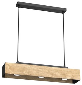 Lampadario a sospensione con filo MAISON 3xGU10/8W/230V marrone/quercia