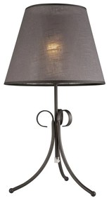 Lampada da tavolo grigia con paralume in tessuto, altezza 55 cm Lorenzo - LAMKUR