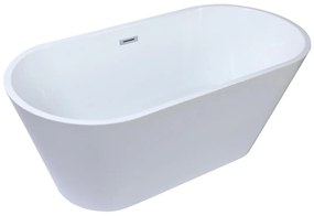 Vasca da bagno freestanding 201 litri 150 x 70 x 58 cm Bianco Di design - TWIGGY