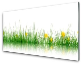 Quadro acrilico Fiori di erba della natura 100x50 cm