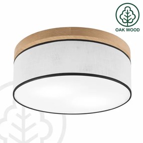 Brilagi - LED Plafoniera BELLADONNA 2xE27/15W/230V diametro 40 cm bianco/quercia