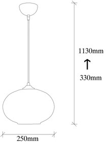Lampadario su filo CAMINI 1xE27/40W/230V
