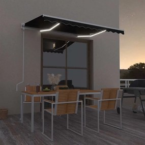 Tenda Automatica Con Sensore Vento E Led 350x250 Cm Antracite /