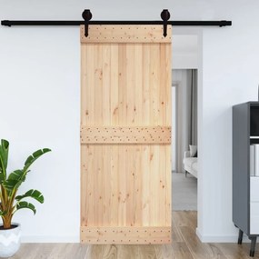 Porta Narvık 100x210 Cm İn Legno Massello Di Pino /
