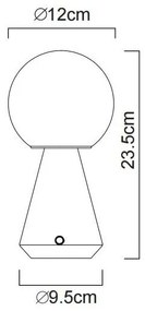 Globo 21029S - Lampada da tavolo LED dimmerabile SORA 1,5W/5V 1800 mAh nera