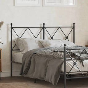 Testiera İn Metallo Nero 120 Cm /