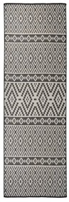 Tappeto Da Esterni A Tessitura Piatta 80x250 Cm Strisce Nere /