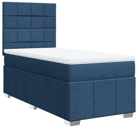 Giroletto a molle con materasso blu 90x200 cm intessuto