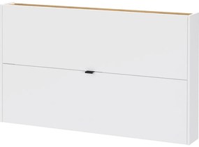 Scarpiera bianca effetto rovere con ante ribaltabili e da parete 140x83x18 cm Ameca – Germania