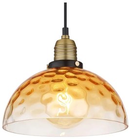 Globo 15786H1 - Lampadario a sospensione con filo SALVY 1xE27/60W/230V diametro 25 cm arancione