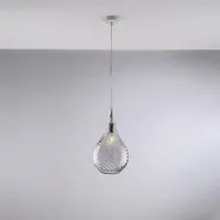 Lampadario Moderno Pluvia Grigio Fum 1 Luce E27