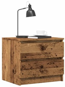 Comodino Legno Antico 50x40x43.5 Cm İn Legno Multistrato /