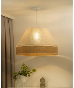 Duolla - Lampadario a sospensione con filo YUTE AVIGNON 1xE27/15W/230V diametro 60 cm grigio/marrone