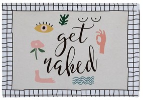 Tappetino da bagno bianco-nero 60x40 cm Get-Naked - Little Nice Things