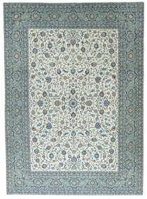 Kashan Tappeto 420x310 Beige (Iran) Annodato A Mano