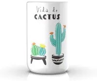 Porta Spazzolini da Appoggio Bianco in Ceramica Mod. Cactus