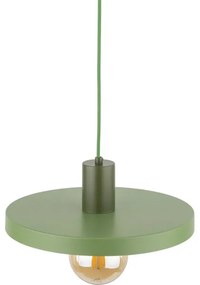 Lampadario a sospensione con filo SILA 1xE27/15W/230V diametro 30 cm verde