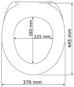 Sedile per wc bianco con chiusura facilitata , 44,5 x 37 cm Rieti - Wenko